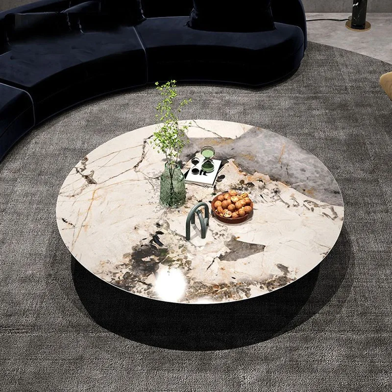 Durable Using European Style Luxury Coffee Table Modern Round Metal Coffee Table For Home Bar