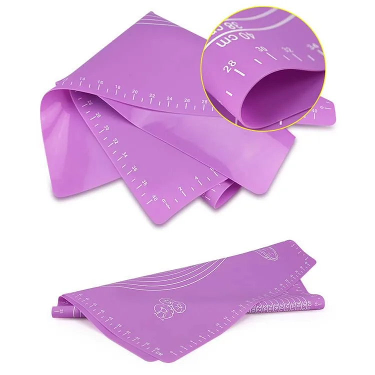 Silicone Pastry Mat Silicone Baking Silicone Dough Mat 40*50CM Non-slip Dough Rolling Kneading Mats