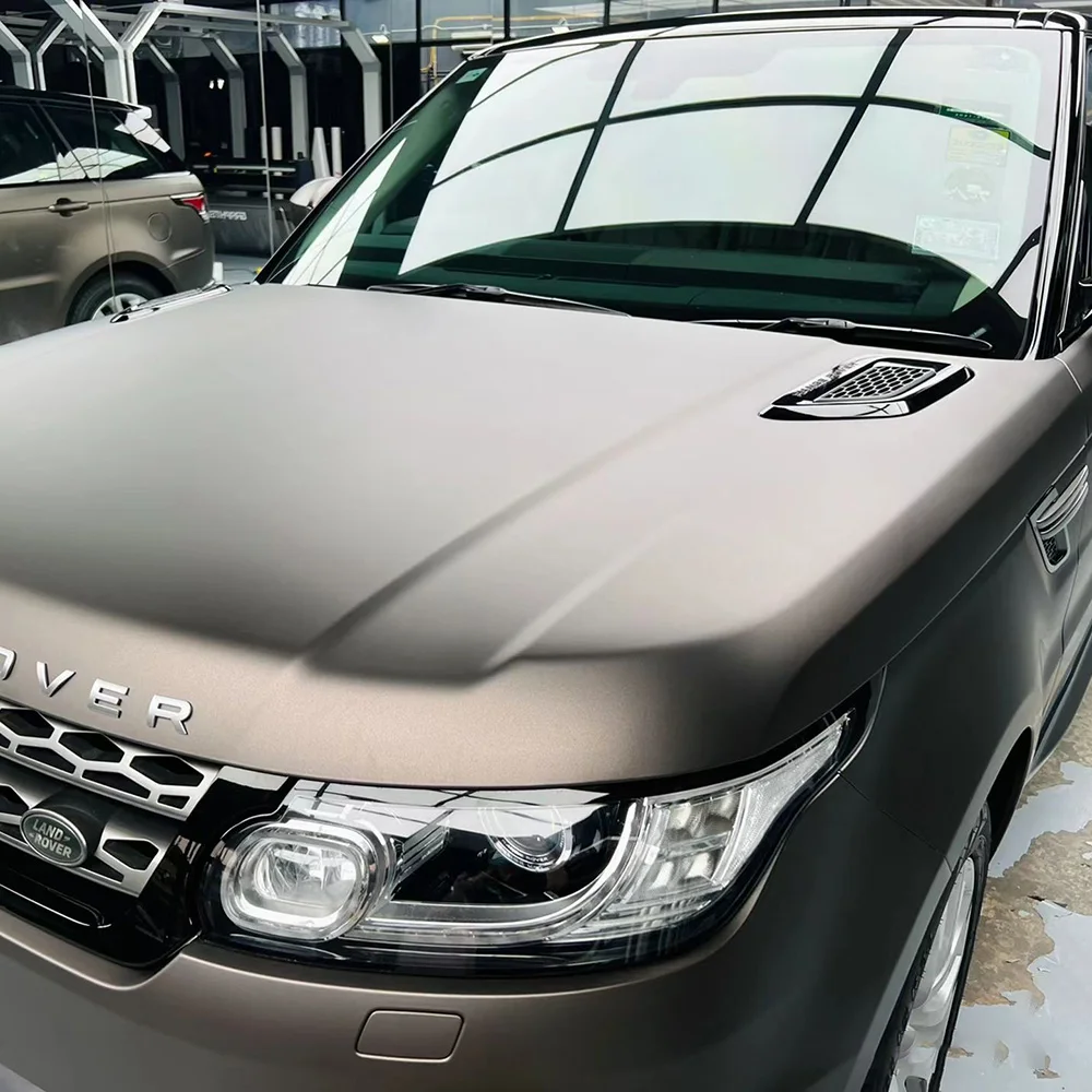 WRAPMASTER 1.52*17meter PET satin metallic basalt car vinyl wrap vehicle wraps