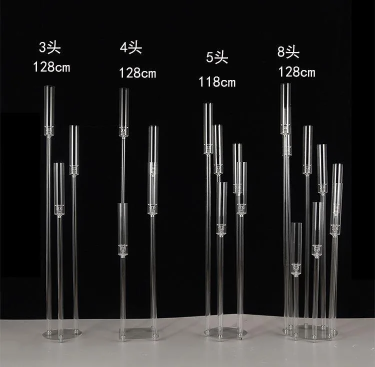 Clear Tall Acrylic Candelabra Candle Holder 6 Amrs  8 Arms 10 Arms Acrylic Candle Holders 12 Armsacrylic Candlestick
