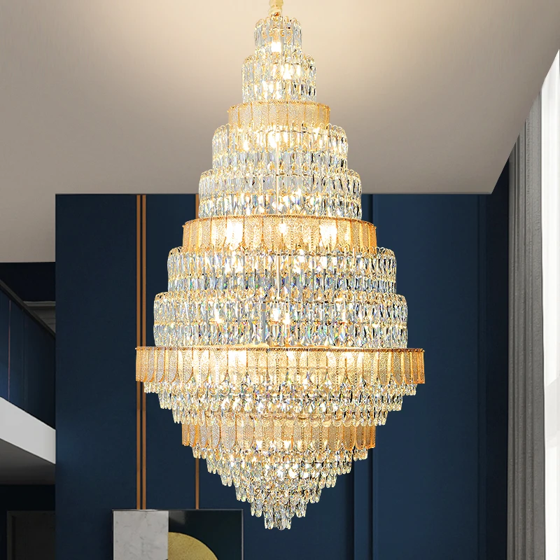 Manufacturer Wholesale Large Crystal Light Hotel Villa  Chandelier Modern Chandeliers Pendant Lights Luxury