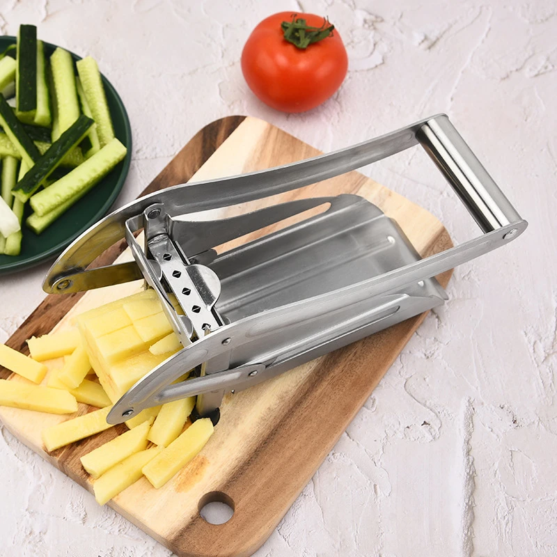 V81 Manual Shredder Chips Chopper Maker Kitchen Tools Stainless Steel Potato Cutter Vegetable French Fries Slicer