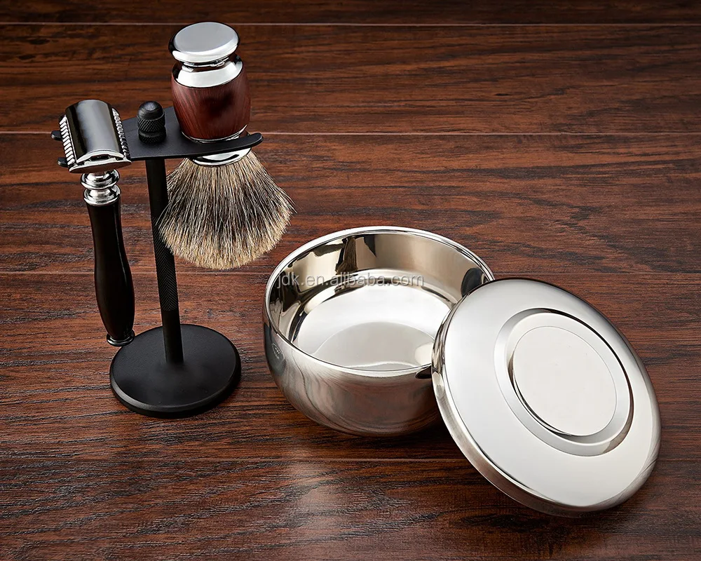 From Producer JDK For Men Wholesale Silver Stainless Steel Shaving Cup Mug with Cap Shave Soap Bowl with Lid