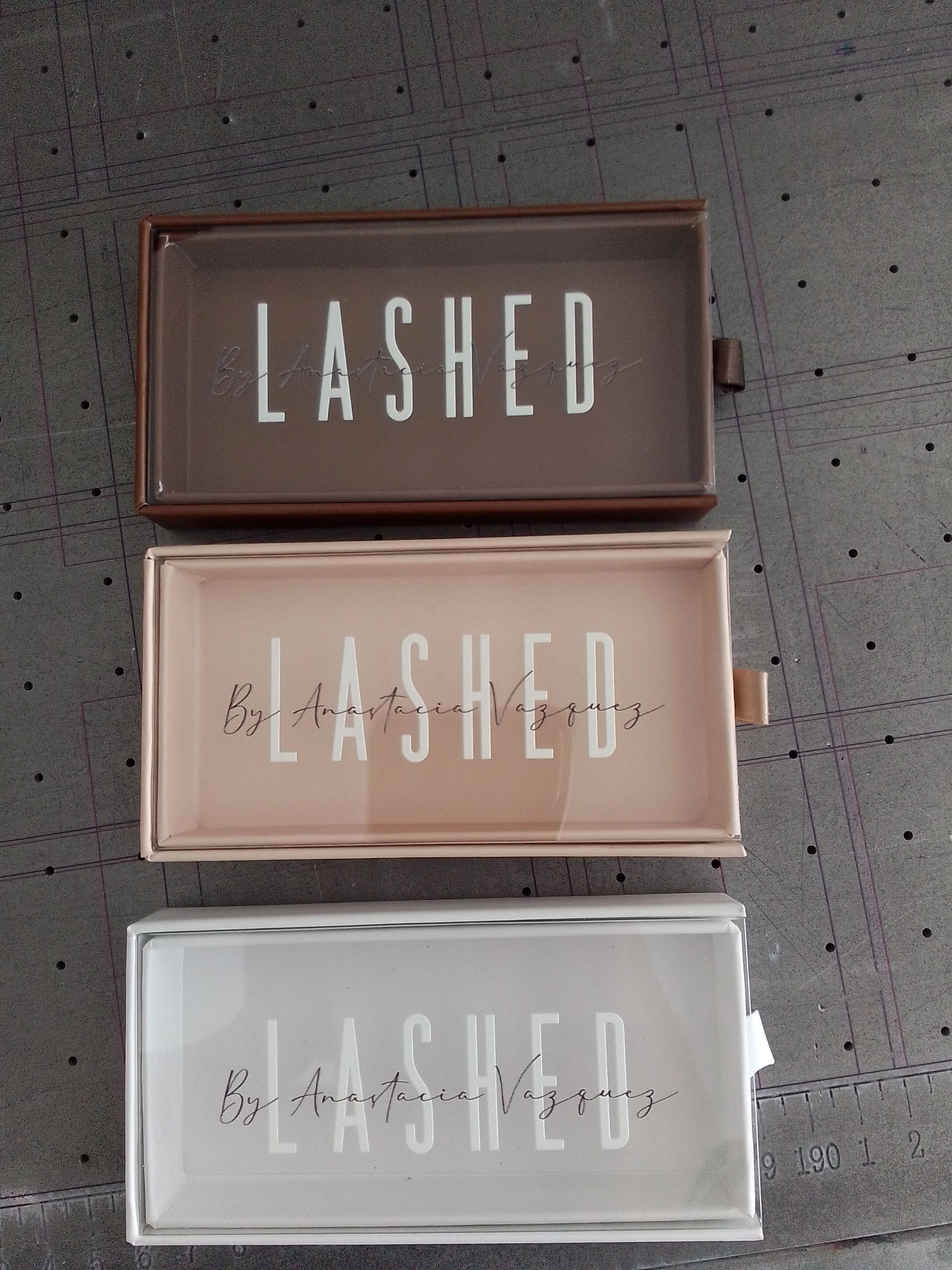 custom lash packaging brown case custom nude lash box 3D Mink Eyelashes private label faux mink lash strips