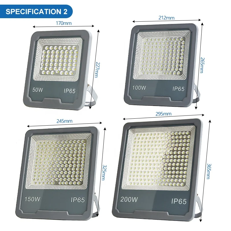 Energy Saving High Lumen IP65 led floodlight 50W 100W 150W 200W  outdoor light led