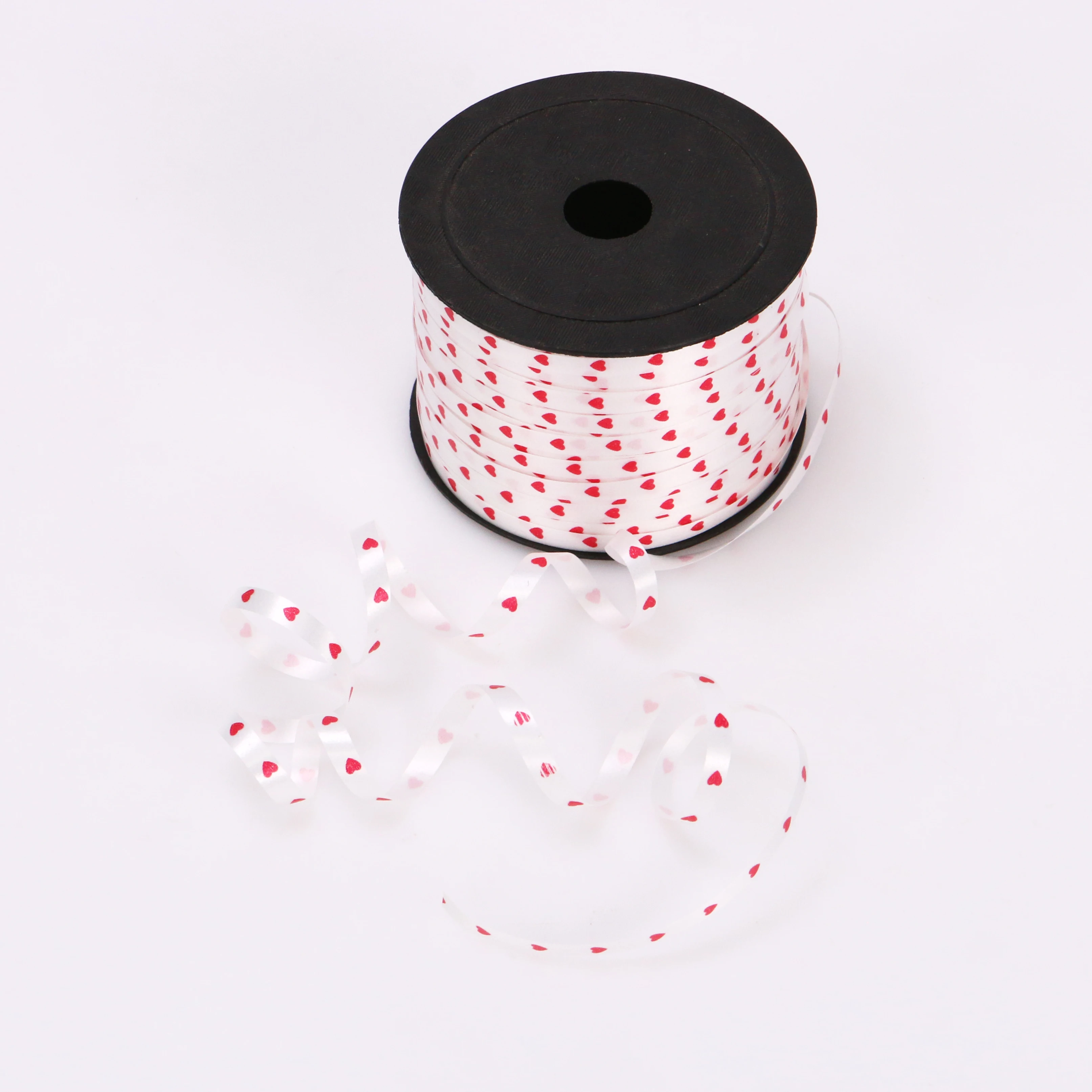 017 Cheap wedding party crimped ballon curling ribbon short core printed balloon ribbon decorations