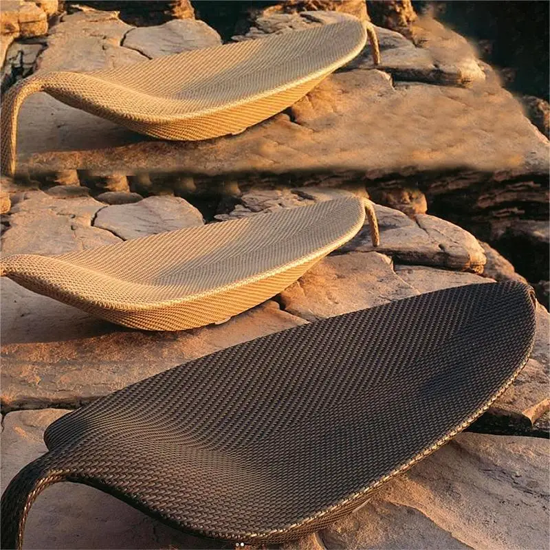 Wholesale Deckchair And Umbrella Ratan Furniture Recliner Rattan Sunbed