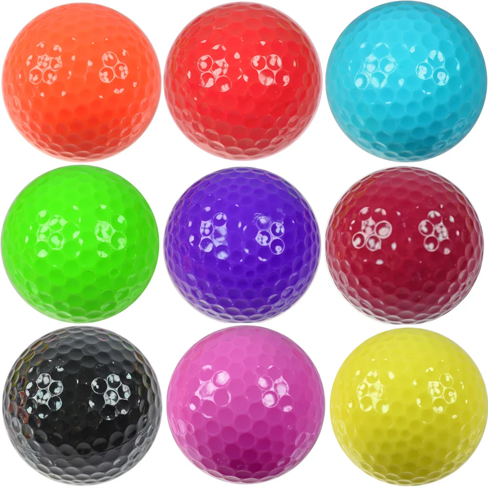 Colorful Flashing Led Golf Ball Hot Sale Customized Two Piece Ball 45.6-45.9g 80%-85% LOGO Printing Rubber Surlyn Decent 001 70