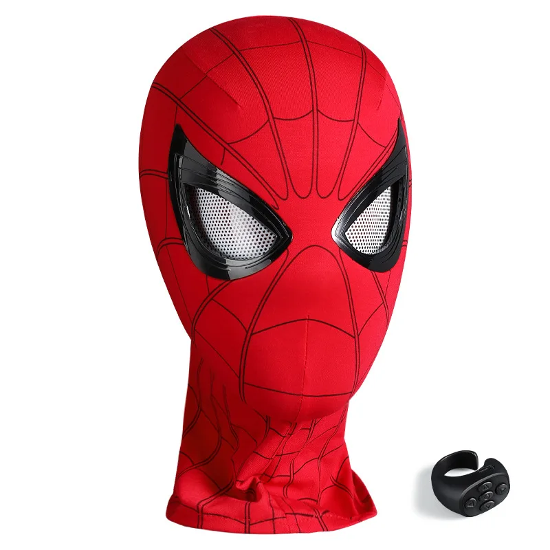 SuperHero Headgear with Light Up Moving Eyes and Ring-shaped Remote Control Movie Prop Cosplay Costumes Parties head covering
