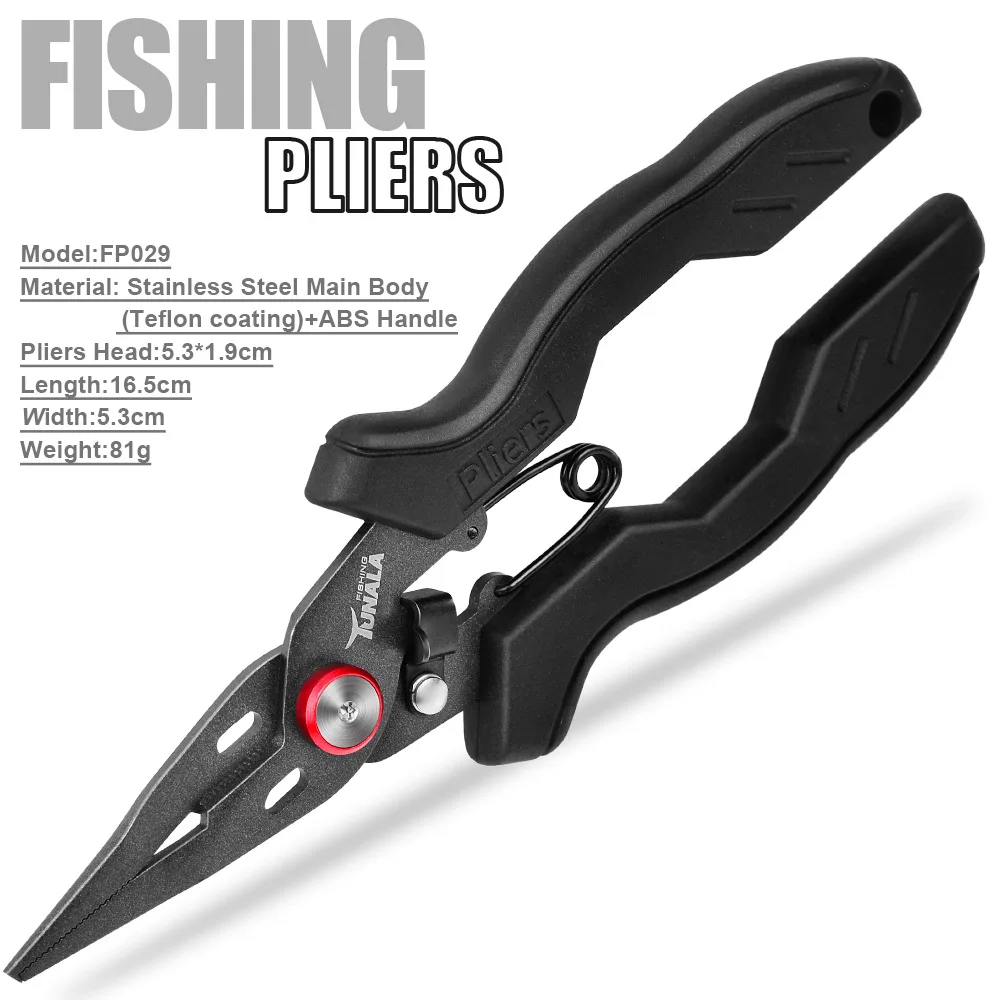 RT High Quality Multifunctional Fishing Pliers Stainless Steel  Scissor With Buckle Fish Line Cutter Clamp Grabber Tackle