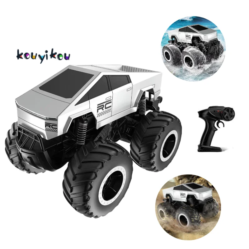 KOUYIKOU Remote-controlled Amphibious Off-road Electric Four-wheel Drive Stunt High-speed Climbing Waterproof Car Toy FOR boy