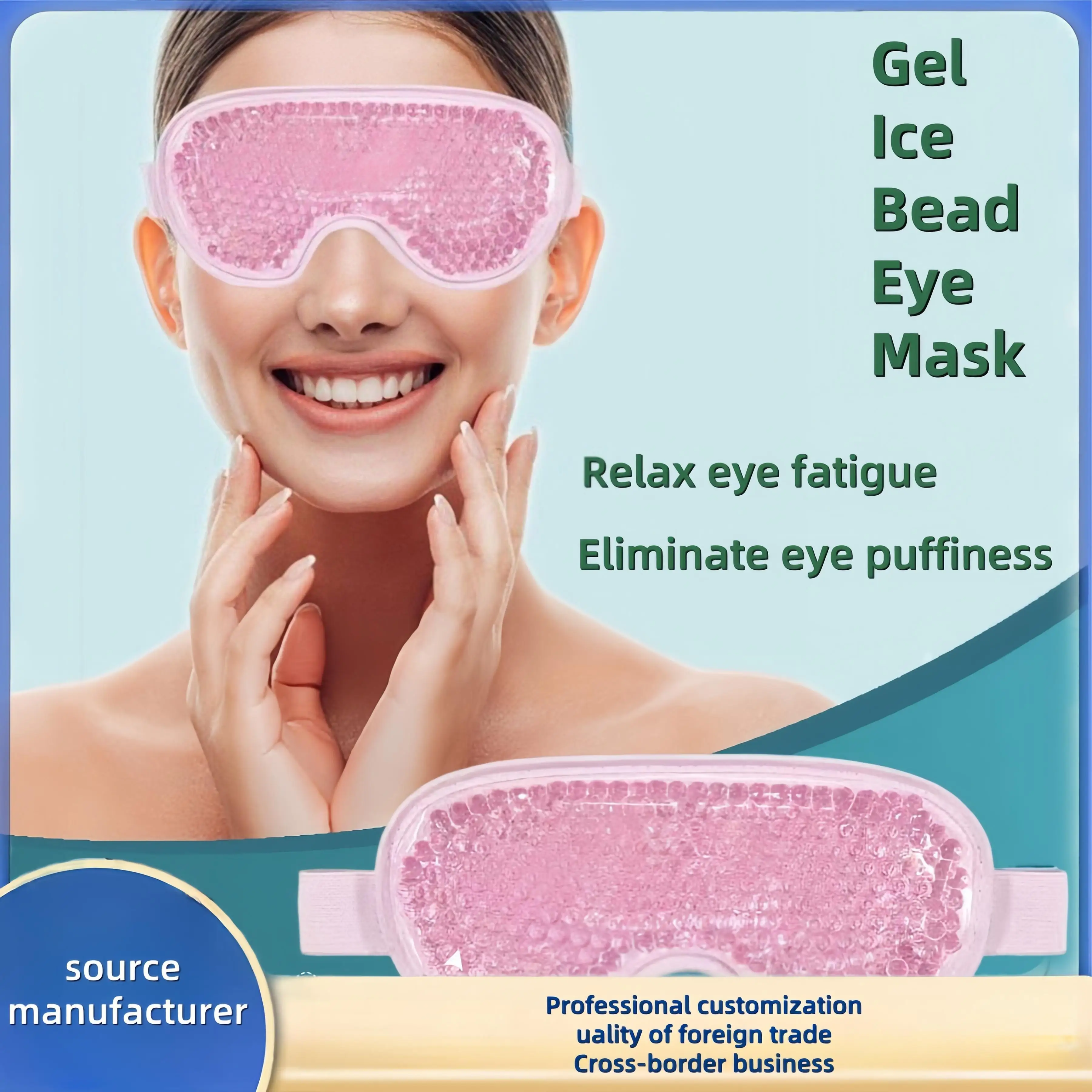 Custom Design Gel Beads Cooling Gel Eye Cold Mask for Head