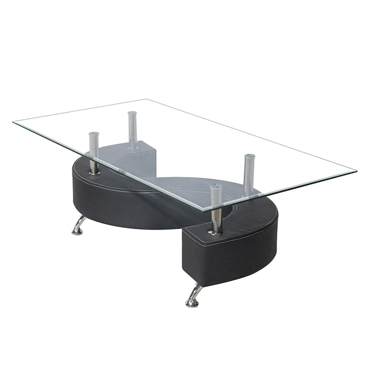 Unique glass coffee table S shape coffee table for sale