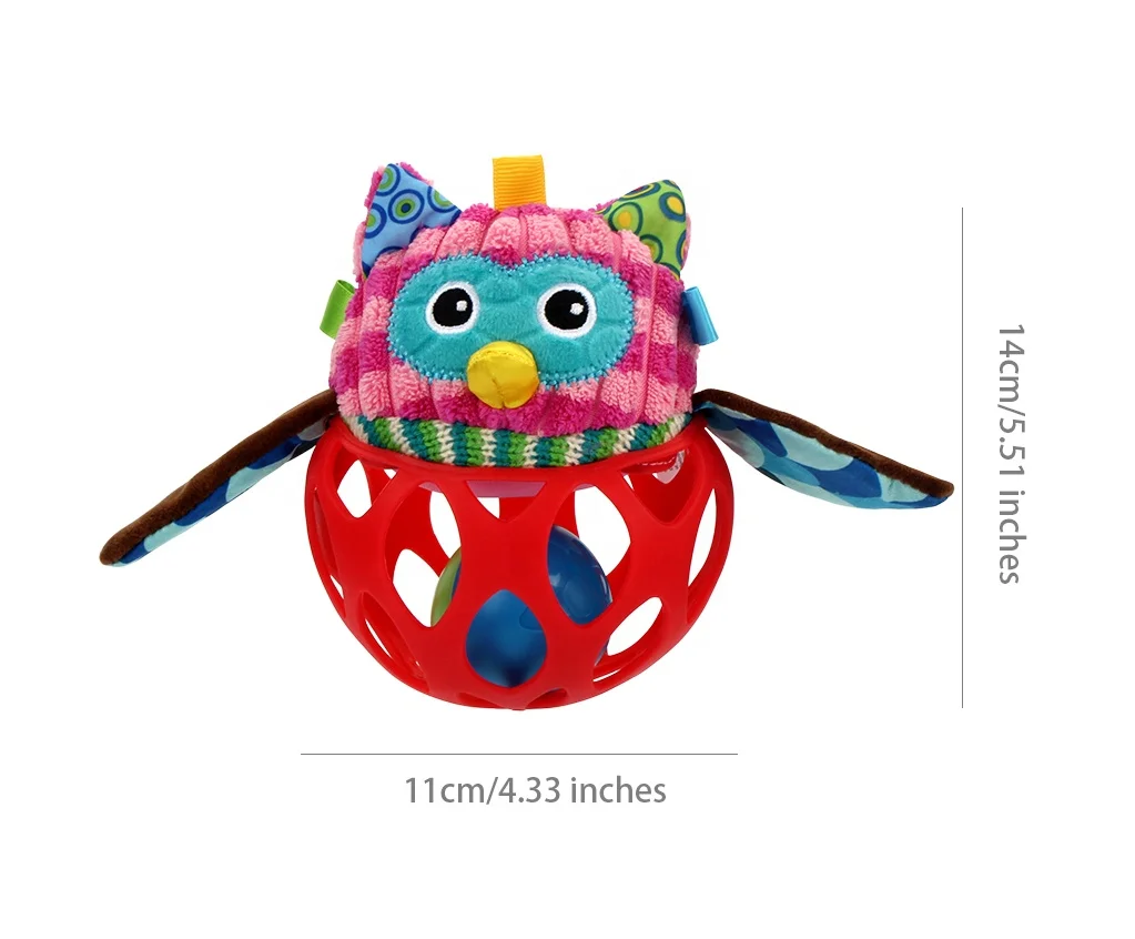 Jollybaby Hand Rattle Hand Shake Toy Lovely Teether Baby Plush Rattles Toy