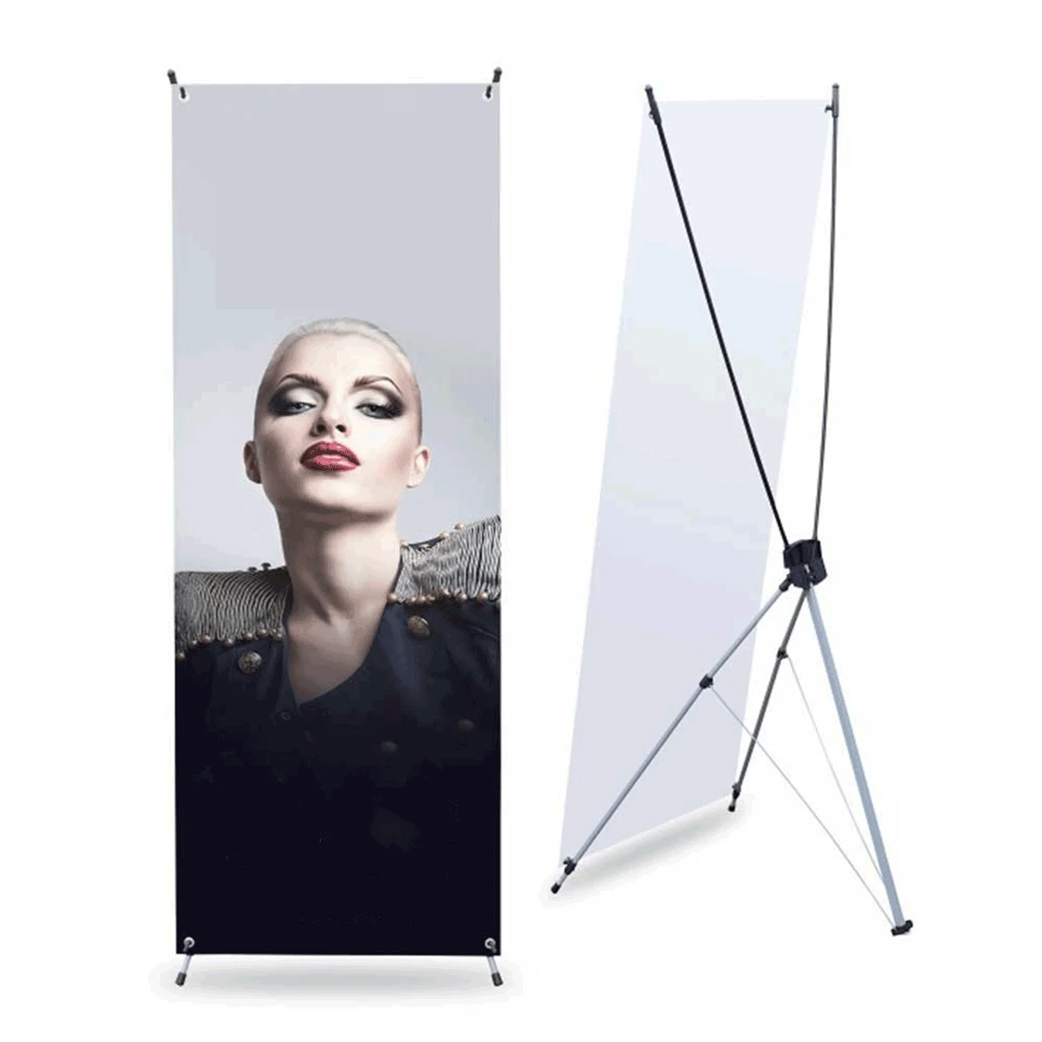 Корейский алюминиевый корейский каркас с гибким регулируемым прочным дисплеем на заказ X баннер 80*180 см