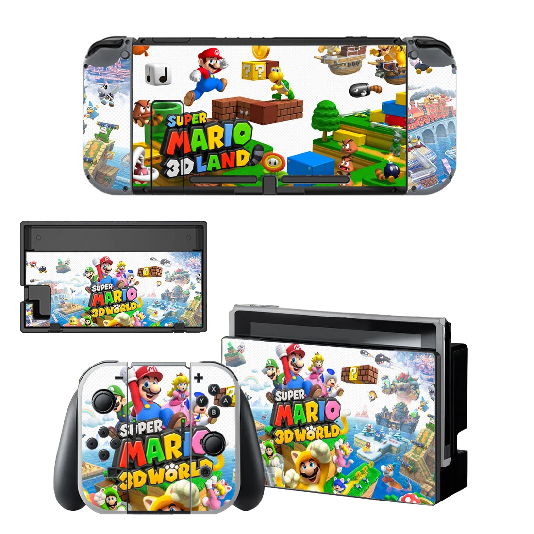 Customized Super Mario Bros Odyssey Kart Paper Mario The Origami KingSkin Stickers For Nintendo Switch