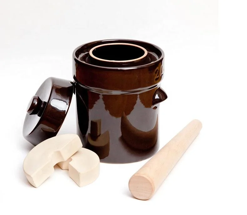 Custom ceramic fermenting pot Ancient porcelain pickle fermenting crock fermentation jar