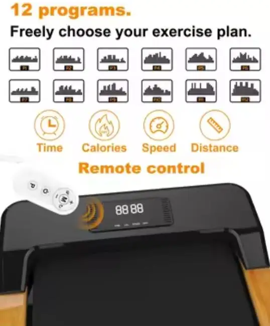 2024 Kreeda No-Install Under Desk Wood Treadmill - Your Seamless Walking & Jogging Companion