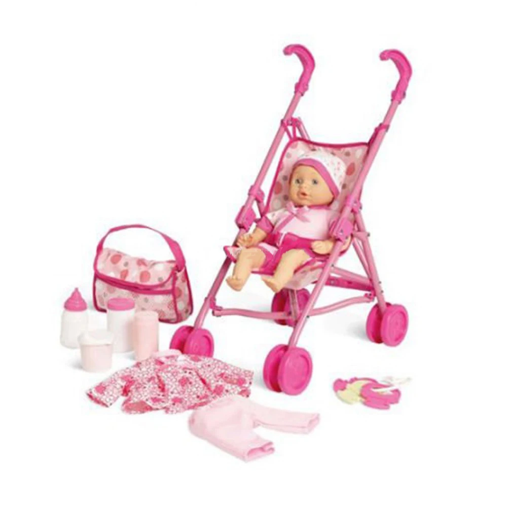16inch Kids connection baby doll stroller play set