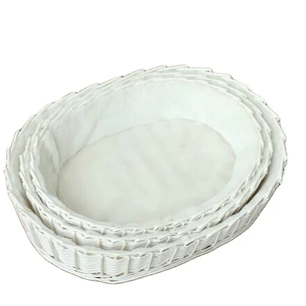 Лидер продаж белые плетеные кровати ручной работы для домашних животных роскошные собак кровать домик кошек