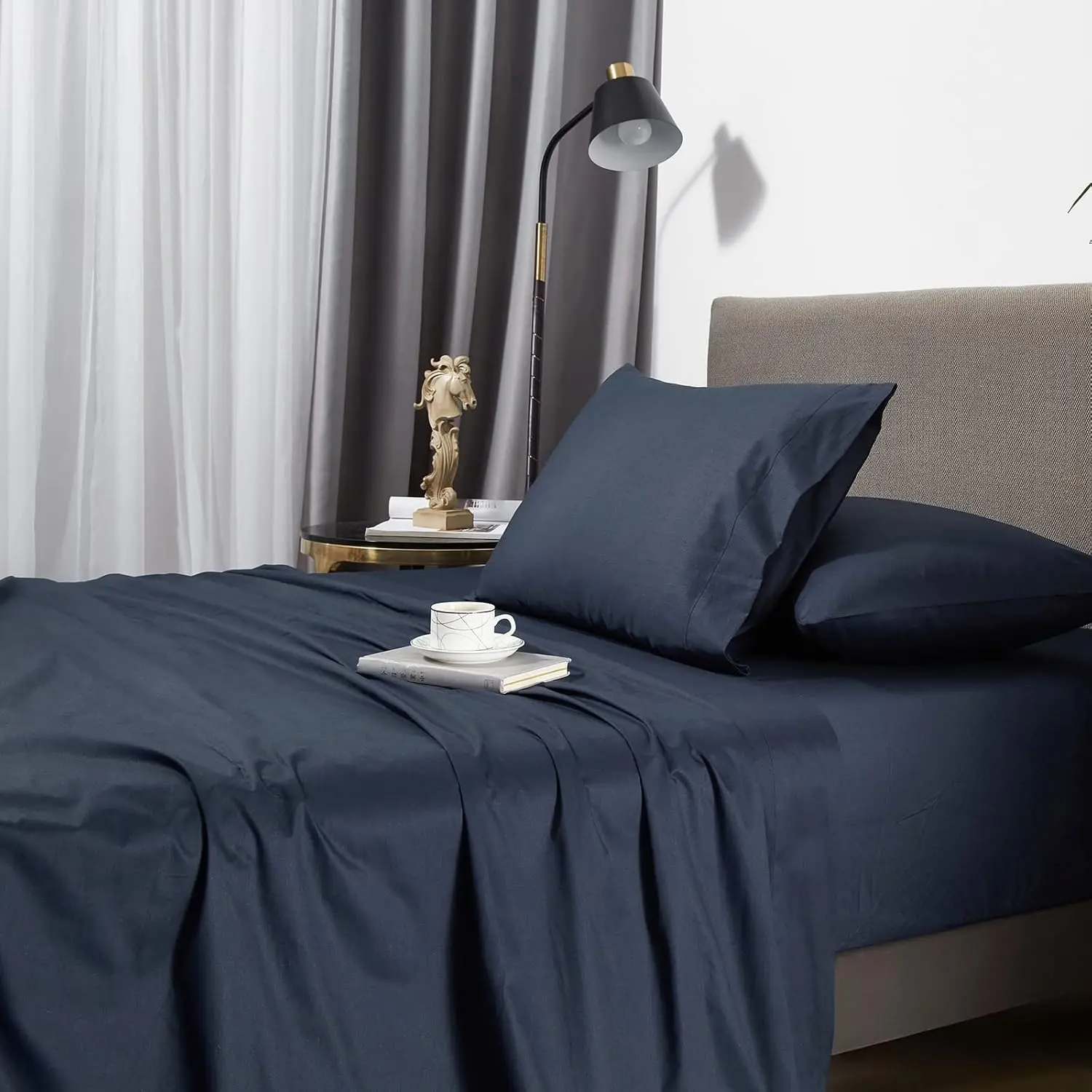 100% Egyptian Cotton- 600 Thread Count Luxury Egyptian Cotton Bed Sheets 5-Star Hotel Quality Sheets Breathable & Cooling