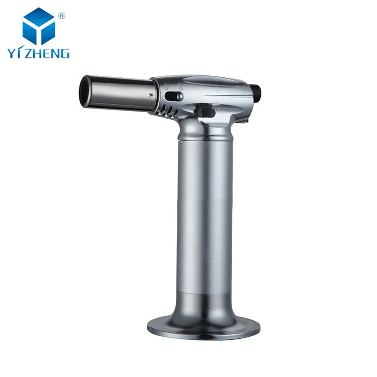 YZ-022T матового алюминия шеф-повара факел удар газовая горелка/супер-пламени горелки портативный многоразового использования с реактивным факелем зажигалка