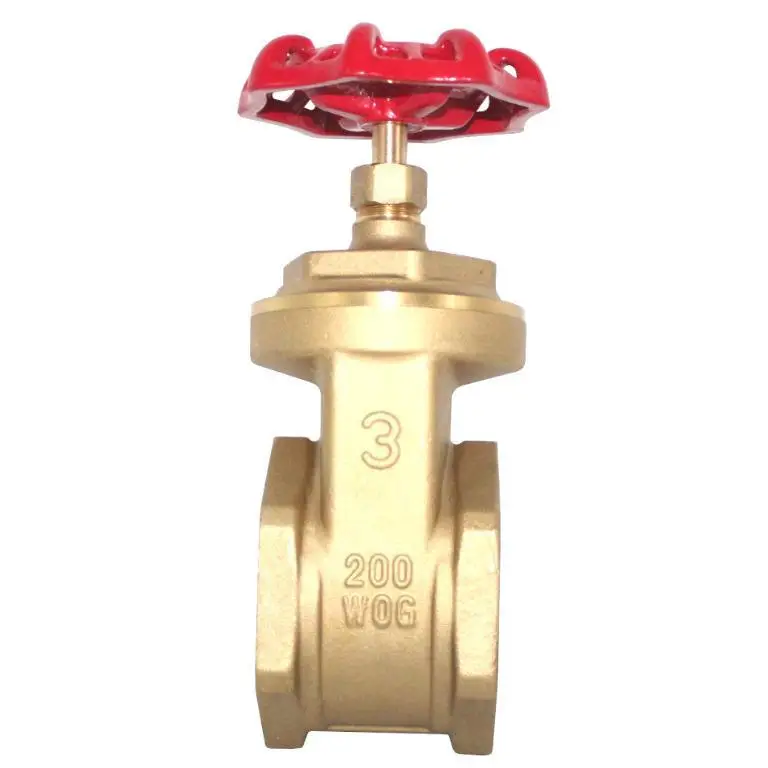 3 Inch 200 wog NPT threaded brass gate valve