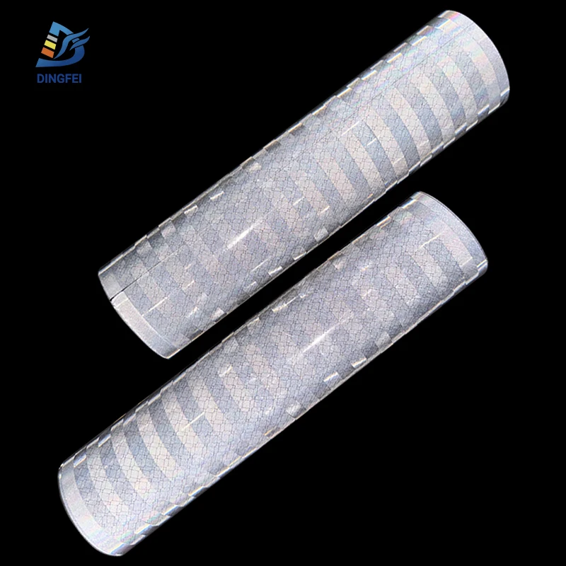 ASTM D4956 Type 6 EN12899 Class RA2 PC PMMA Custom Pattern White Diamond Grade Reflective Sheeting with Aluminum Backing