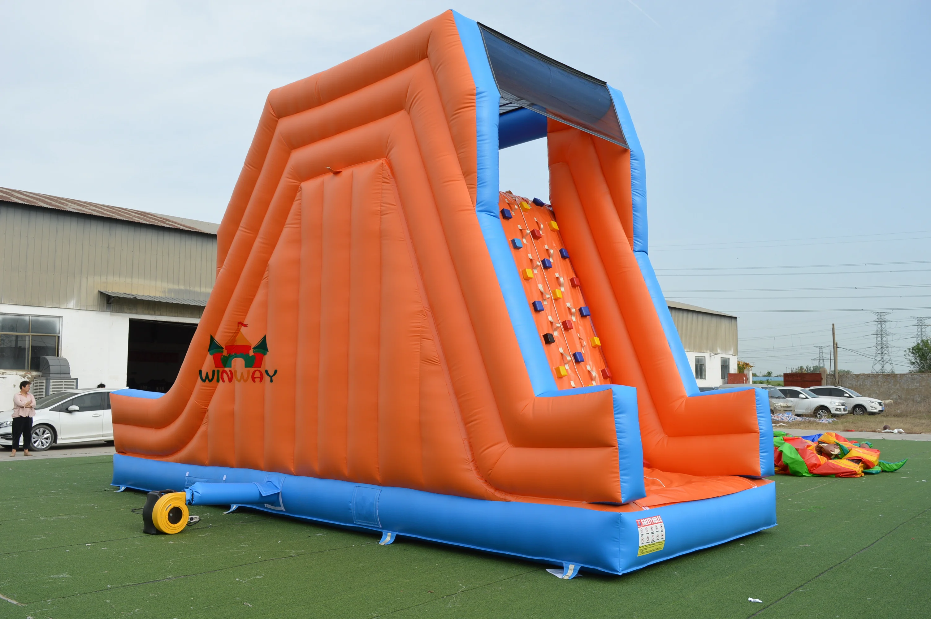 Commercial Inflatable Games Inflatable Climbing Wall With Slide Inflatable Rock Climbing Wall Tower Mountain Obstacle Course