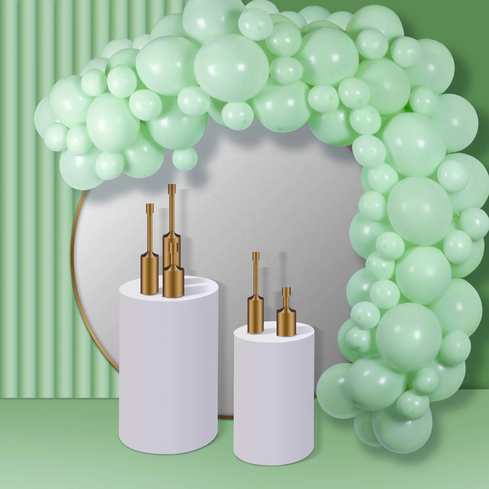 Ourwarm 18 12 5 inch Custom Kids Theme Green Colorful Decorations Latex Garland Set Wedding Birthday Party Balloons