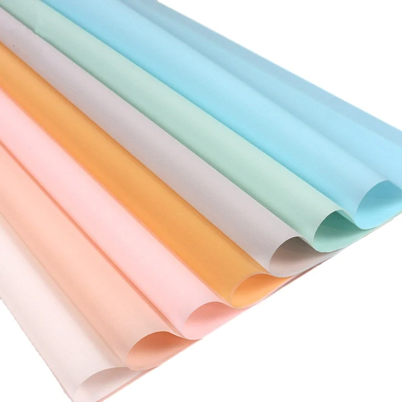 flower wrapping paper Korean translucent pure color waterproof fog flower paper manufacturers