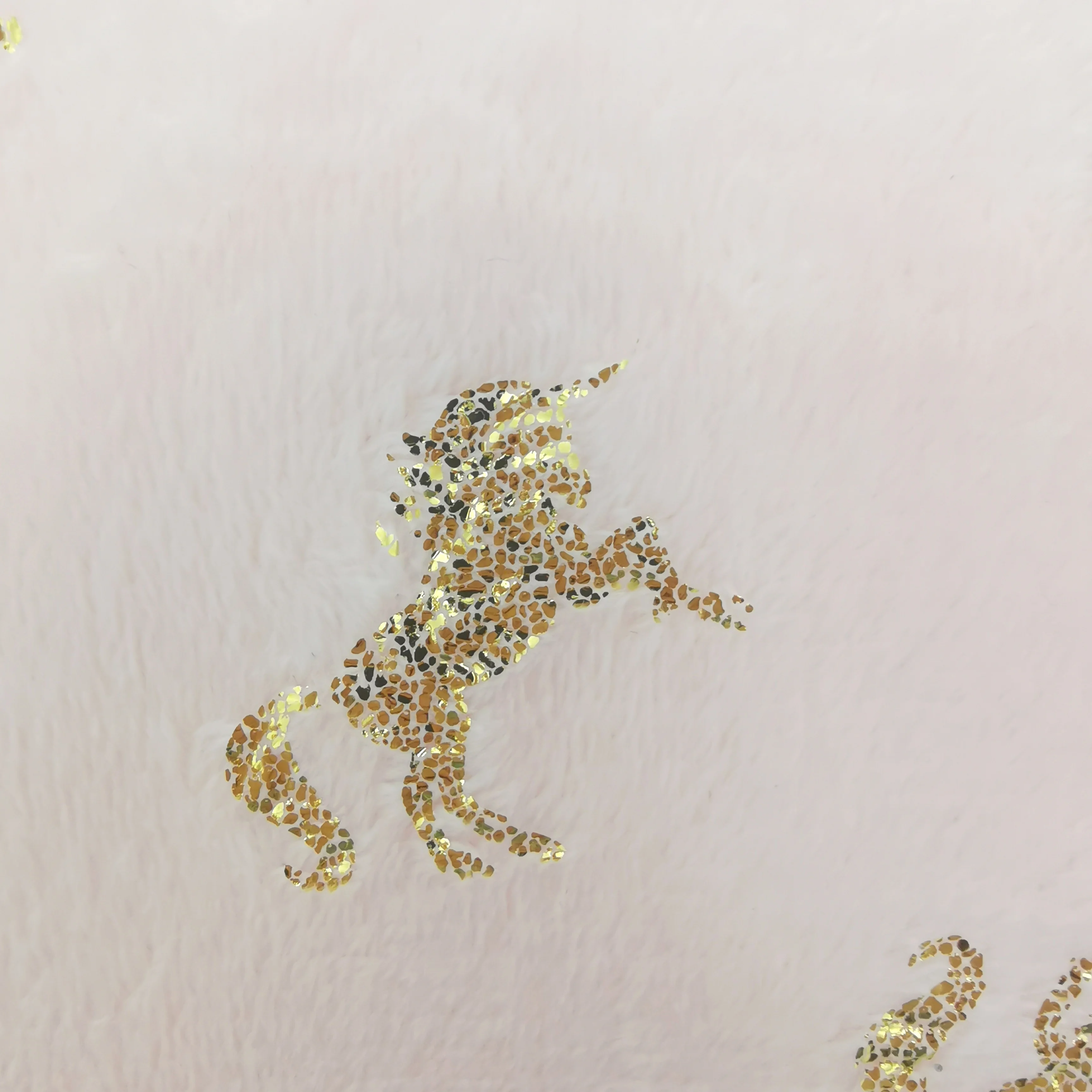 Factory Wholesale High Quality Gold Foil Printed Super Soft Flannel Baby Blanket