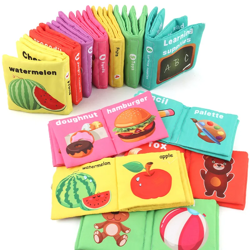 Baby Cloth Book Soft Washable Early Learning Learning Reading Cognize Intelligence Development Puzzle Cloth Book Gifts Drop Ship