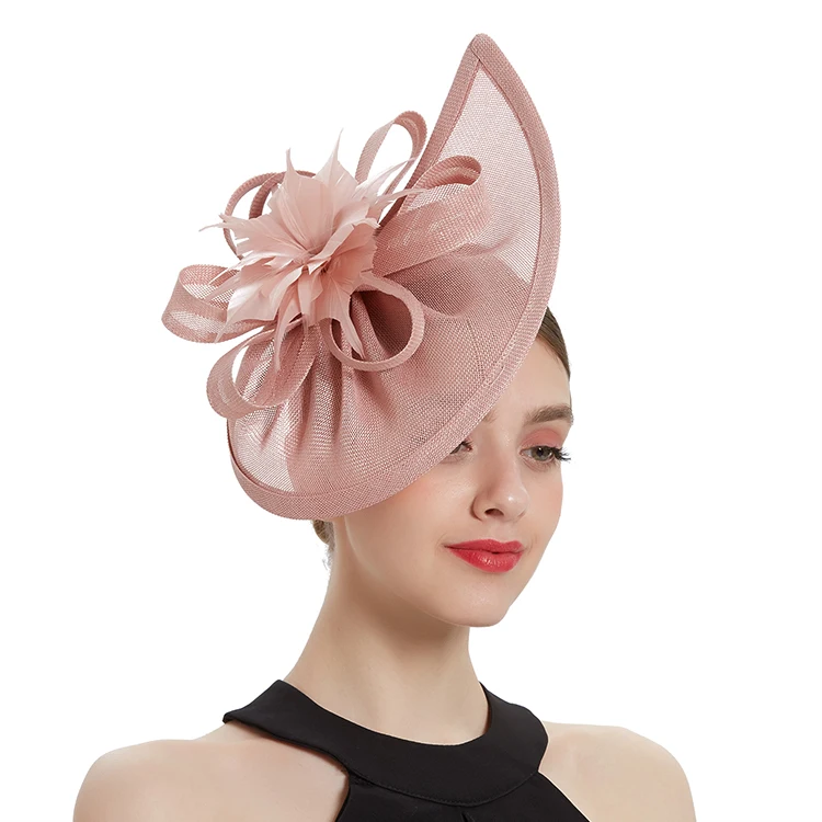 Tea Party Sinamay Fascinator Kentucky Derby Hat Pillbox Hat Headband for Cocktail Wholesale