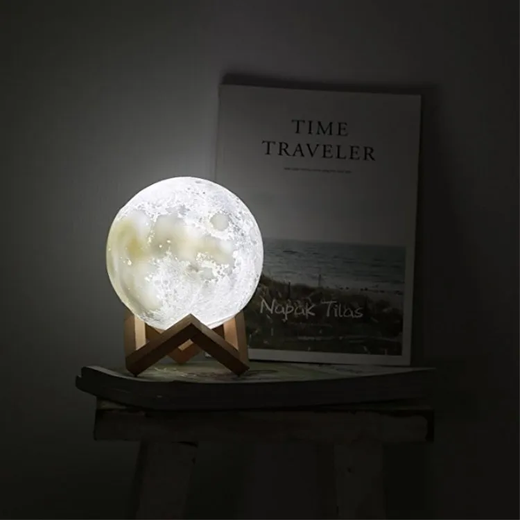 wholesale hot selling latest sleep trainer Moon Lamp 15cm 3D Full Moon Night Light Modern LED moon lamp