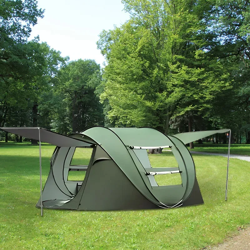 HongQiang Outdoor Camping Equipment Tents Quick Open Travel Camper Beach Fishing Wigwam With 2 Doors HQCM0014
