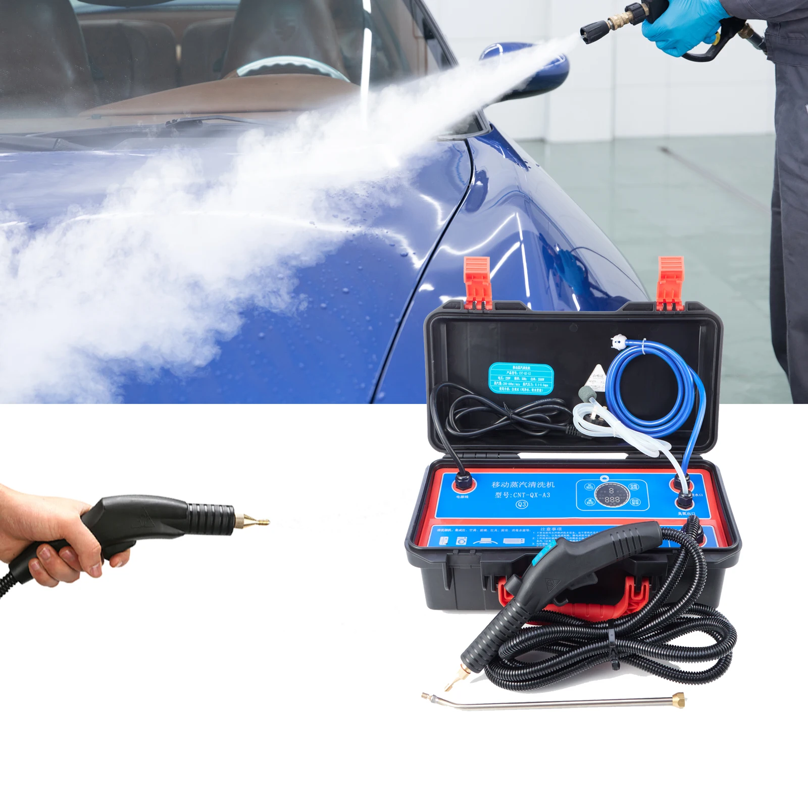 Multifunctional Comercial Kitchen Office Desktop Portable Pressure Steam Cleaner with Stainless Steel Nozzle