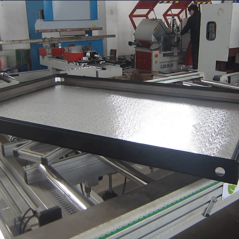 Semi-automatic solar cell module assembly equipment production line