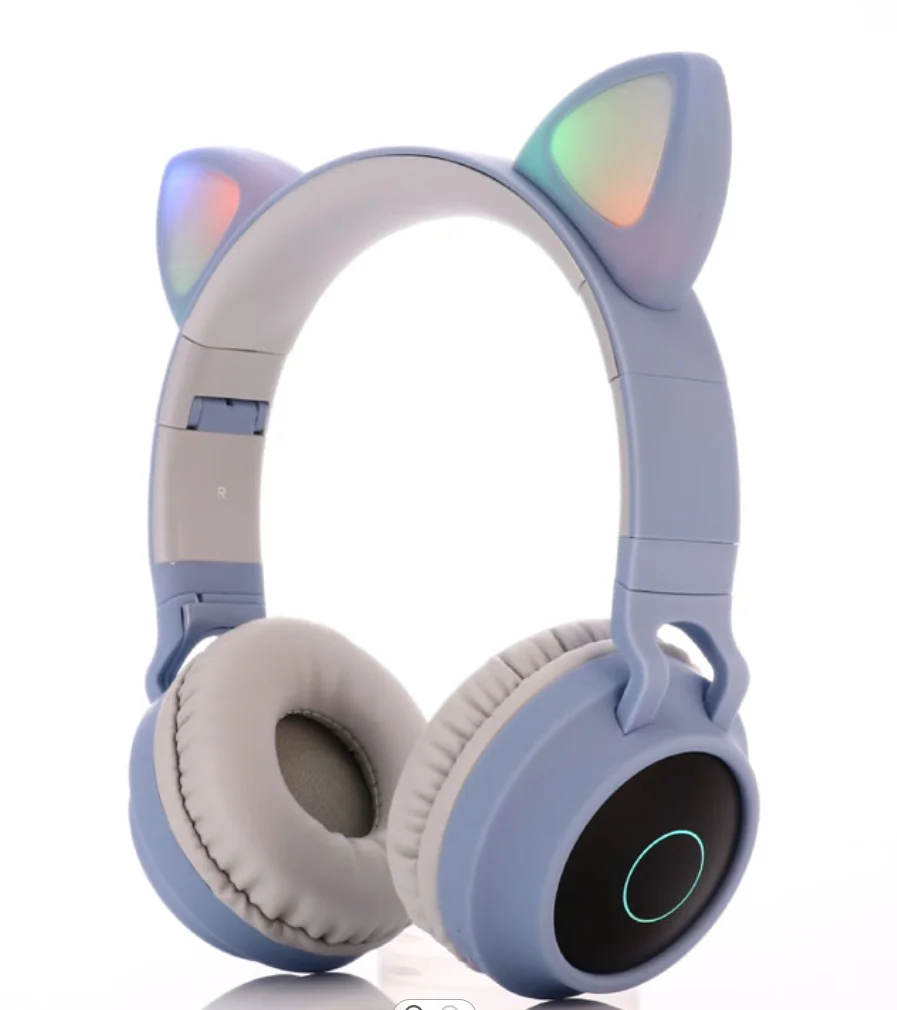  Купить детские игровые кошачьи наушники bluetooth беспроводные с