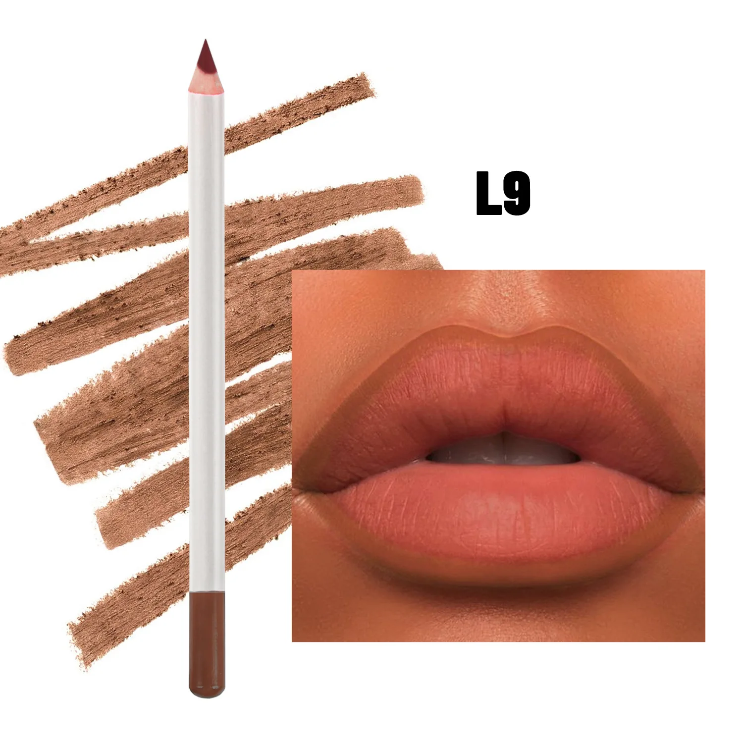 Фирменная марка Longwear водостойкая крем Lipliner под заказ матовая кремово-веганская коричневая подводка для