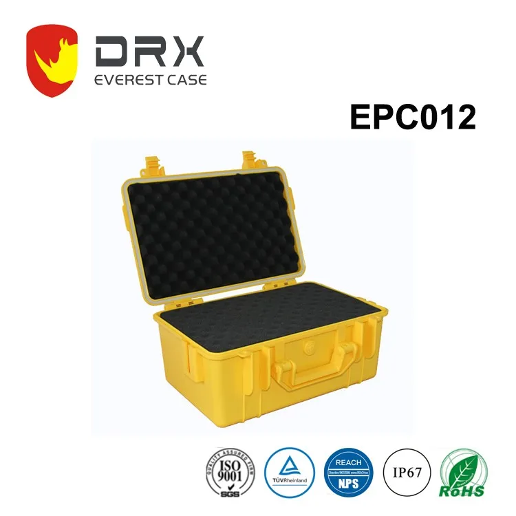High Security Waterproof Storage Instrument Tool Plastic Case With Foam