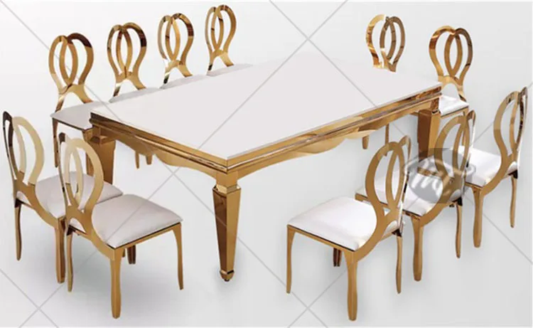 Luxury design furniture rose gold stainless steel banquet chair for wedding dining