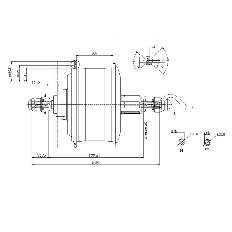 Большие размеры 36-48V truckrun Rw11-1 дешевые 48v 750 Вт мотор для центрального движения с Кассета для амортизационная вилка для велосипеда