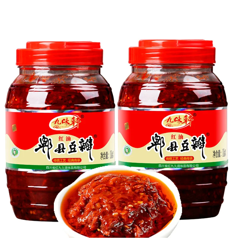 Pixian DouBan Bean Paste Sichuan Specialty Hot Spicy Sauce Red Oil Chili Sauce Household 500g Kitchen Seasoning