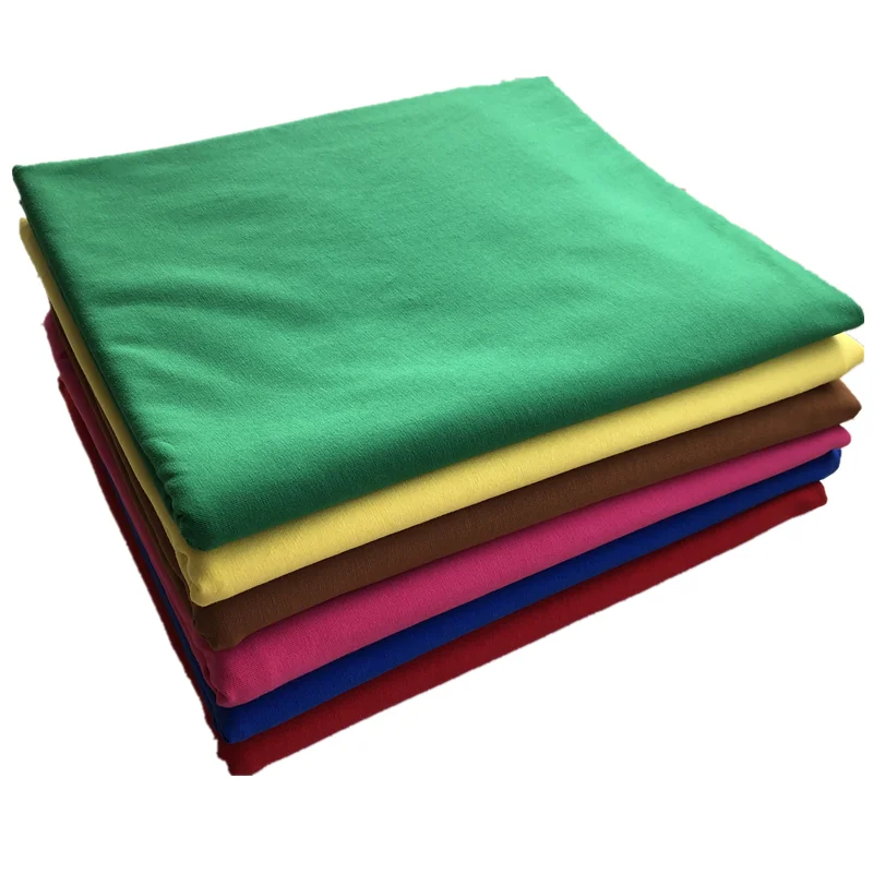 Top quality knitted 100%  cotton Jersey fabric 145gsm for sweater T-shirt dress trousers plain customized