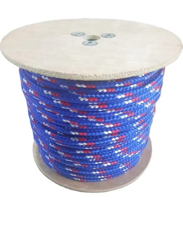 Top sale 16 strands pp braided rope with woven fabric core
