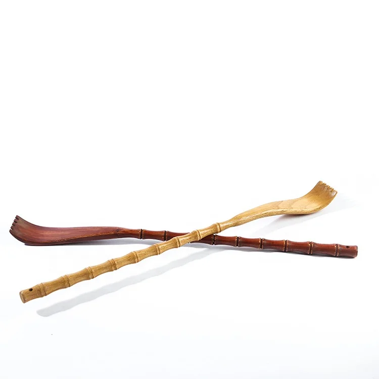 
OEM Factory Direct Sales High quality Long handle Self Massage Tool Bamboo wood back scratcher 