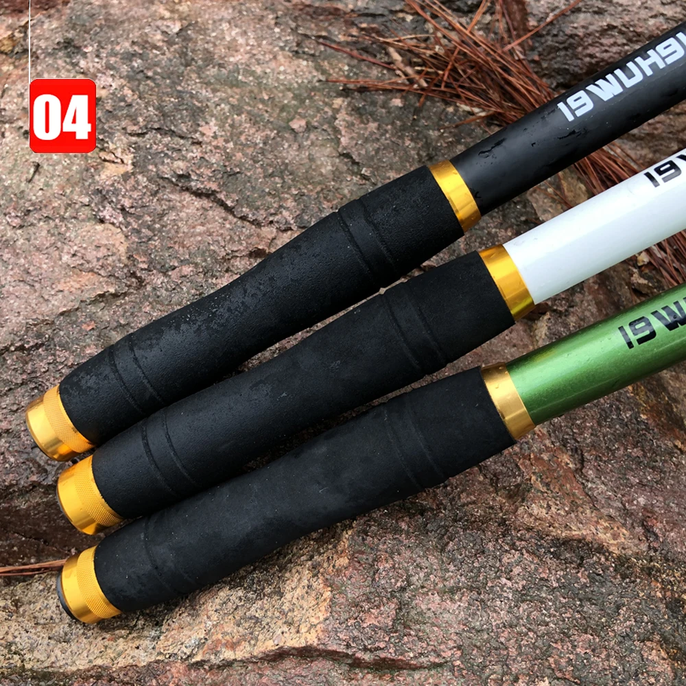 2.1m-3.6m Heavy Duty Light Portable Telescoping Pole Saltwater Fiberglass Carp Fishing Feeder Telescopic Fishing Rods Pesca