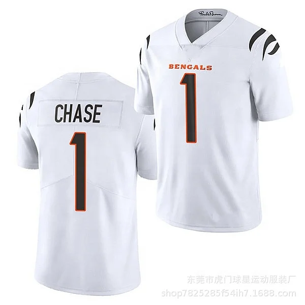 SDG-011 сшитые Американский футбол Джерси Мужская Джерси Черный командная форма Джо норы Chase 85 Хиггинс nfljersey