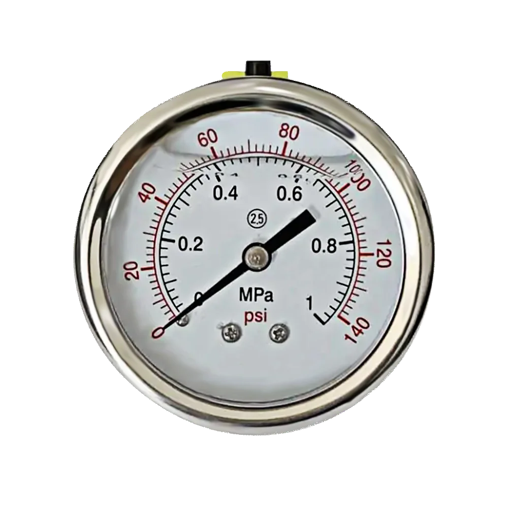 YN60 series oil filled   back  connection flange Stainless Steel Pressure Gauge